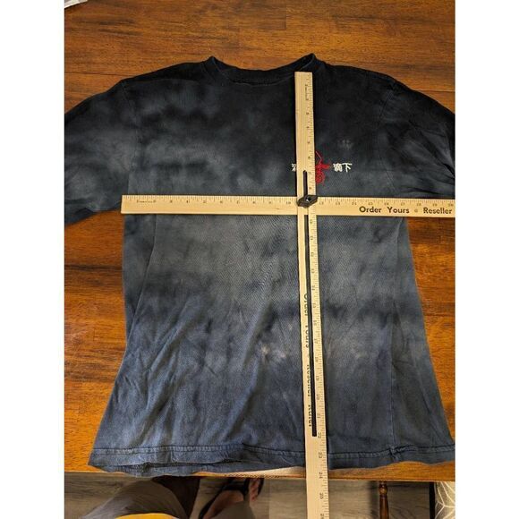 Eighty eight Black Tie Dye Long Sleeve Red Rose T-shirt Men's Size Medium - Picture 6 of 6